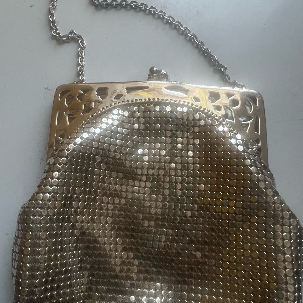 Antique / Vintage Mesh Purse W/Mirror - image 1